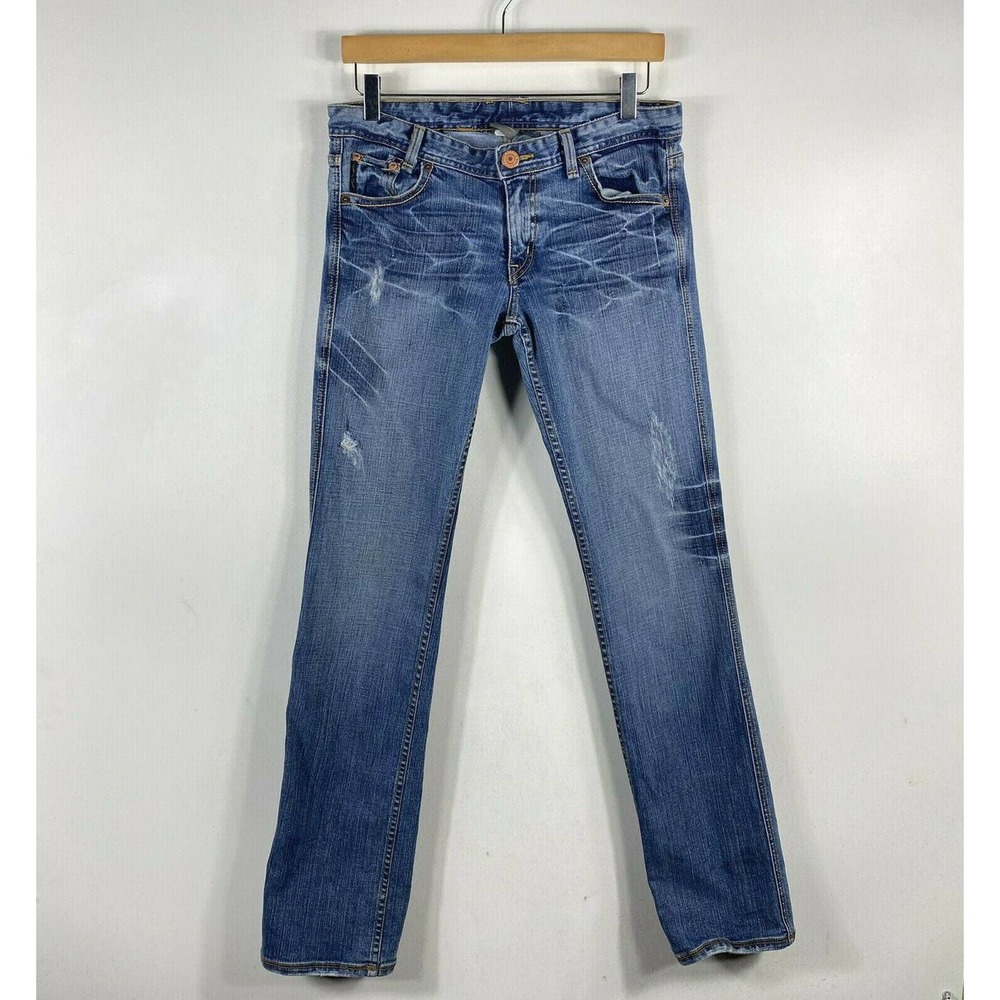 Armani Exchange Light Destroy Straight Leg Jeans